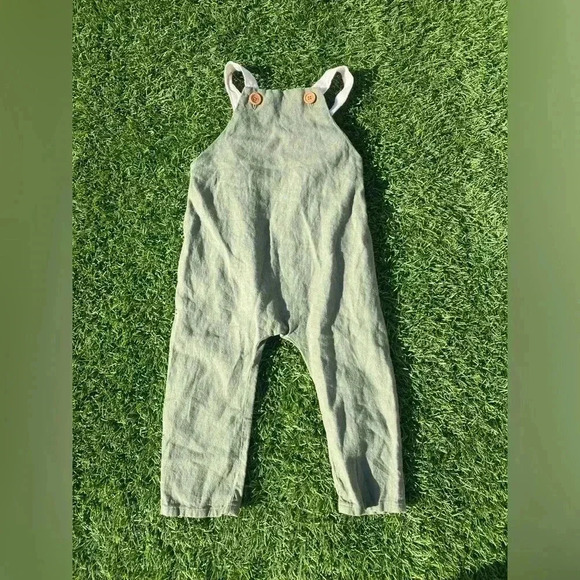 Lola & Stella Overalls Green Size 2T - Picture 1 of 3